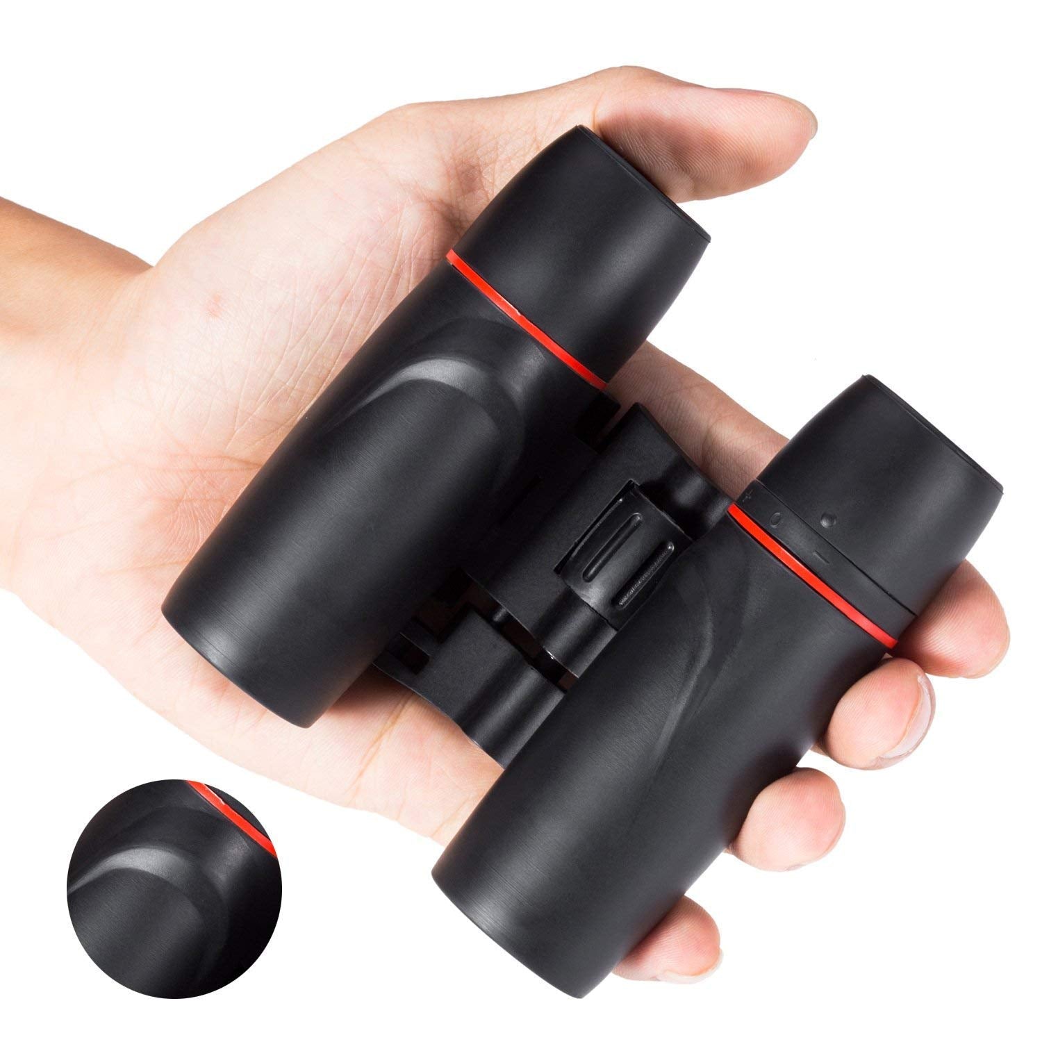 Compact Binoculars, Small Folding Binoculars, Easy Focus for Kids Adults Bird Watching Travel Hunting Concerts Sports, Waterproof Telescope with Strap Bag Compact Binoculars, Small Folding Binoculars, Easy Focus for Kids Adults Bird Watching Travel Hunting Concerts Sports, Waterproof Telescope with Strap Bag